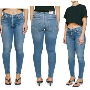 AGOLDE Sophie Mid Rise Skinny Jeans blue size 25